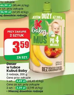 Dino Deser owocowy w tubce Kubuś Baby oferta