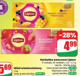 Dino Herbatka owocowa Lipton Mango i Czarna Porzeczka, Truskawka i Rabarbar oferta