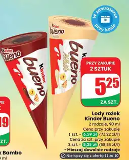 Dino Lody rożek Kinder Bueno 2 rodzaje oferta