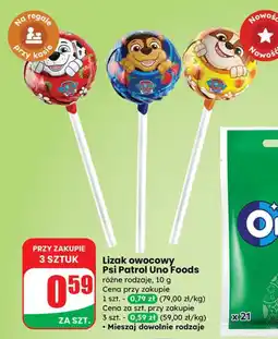 Dino Lizak owocowy Psi Patrol Uno Foods oferta