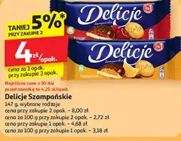 Auchan Ciasteczka Delicje Szampańskie oferta