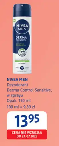 dm drogerie markt Nivea men dezodorant derma control sensitive, w sprayu oferta