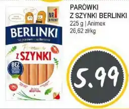 Słoneczko Parówki z szynki berlinki animex oferta