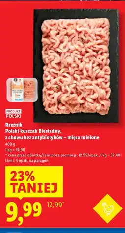 Lidl Kurczak Biesiadny z chowu bez antybiotyków - mięso mielone Rzeźnik Polski oferta