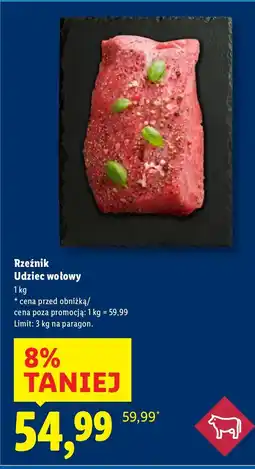 Lidl Udziec wołowy Rzeźnik oferta