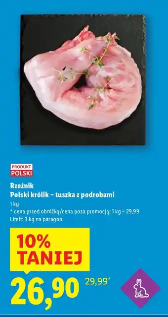 Lidl Królik - tuszka z podrobami Rzeźnik Polski oferta