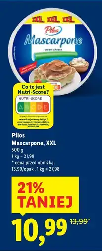 Lidl Ser Mascarpone XXL Pilos oferta