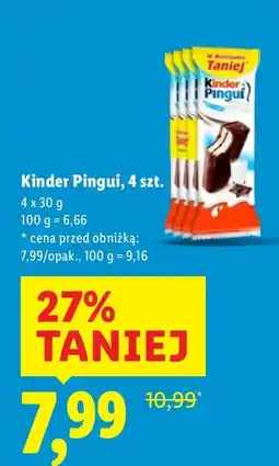 Lidl Batonik Kinder Pingui oferta