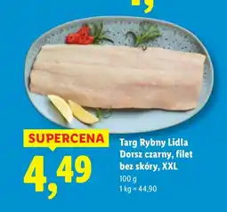 Lidl Dorsz czarny, filet bez skóry XXL Targ Rybny Lidla oferta
