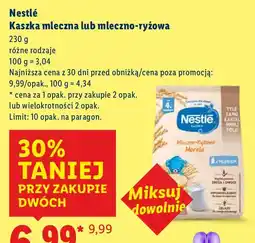 Lidl Kaszka mleczna lub mleczno-ryżowa Nestlé oferta