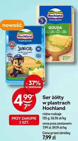 Żabka Ser żółty w plastrach Hochland Gouda Junior oferta