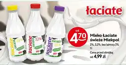 Żabka Mleko Łaciate świeże 2%, 3.2%, bez laktozy 2% Mlekpol oferta