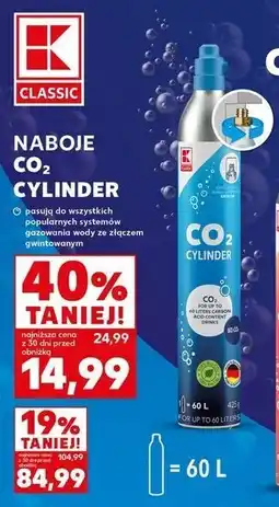 Kaufland Cylinder zapasowy niebieski co2 K-Classic oferta