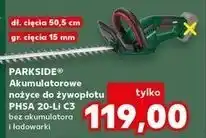 Kaufland Nożyce akumulatorowe żywopłotu 20v Parkside oferta