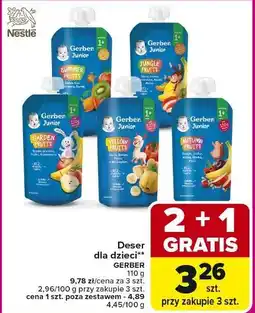 Carrefour Mus dla dzieci autumn fruits Gerber Junior oferta