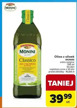 Carrefour Oliwa z oliwek extra vergine Monini Classico oferta