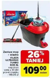Carrefour Komplet wiadro + mop płaski Vileda Ultramax oferta
