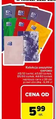 Carrefour Zeszyt a4/80 k. Oxford oferta