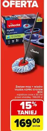 Carrefour Mop + wiadro turbo h2 pro Vileda oferta