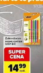 Carrefour Zakreślacze Bic Highlighter Grip Pastel oferta