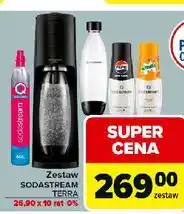 Carrefour Zestaw: urządzenie terra czarny + cylinder cqc butelka syrop pepsi 440 ml mirinda Sodastream oferta