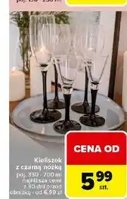 Carrefour Kieliszek do wina z czarną nóżką 700 ml oferta