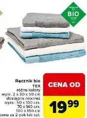 Carrefour Ręcznik bio 100 x 150 cm Tex oferta