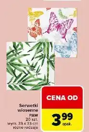 Carrefour Serwetki wiosenne 33 x cm Paw oferta