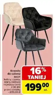 Carrefour Krzesło skot beżowy oferta