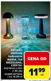Carrefour Lampka stołowa cristal oferta