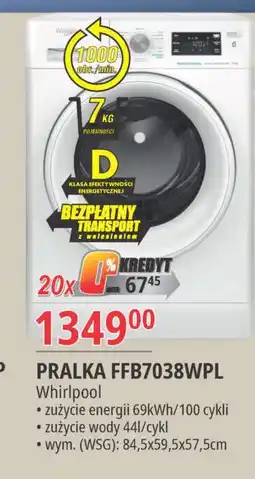 E.Leclerc Pralka ffb 7038 wvpl Whirlpool oferta