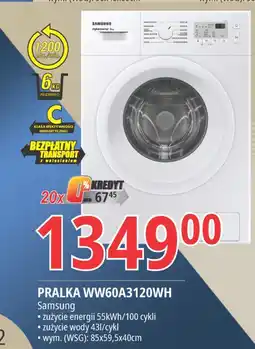 E.Leclerc Pralka ww60a3120wh Samsung oferta