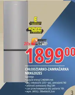 E.Leclerc Chłodziarko-zamrażarka nrk6202es4 Gorenje oferta