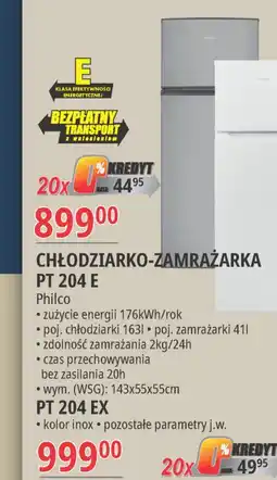 E.Leclerc Chłodziarko-zamrażarka pt 204 ex Philco oferta