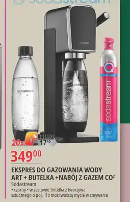 E.Leclerc Urządzenie art black + butelka nabój Sodastream oferta
