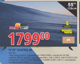 E.Leclerc Telewizor led 55 u55e7nq Hisense oferta