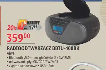E.Leclerc Radioodtwarzacz bbtu-400bk Aiwa oferta