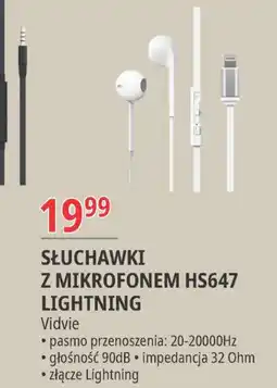 E.Leclerc Słuchawki z mikrofonem hs647 białe Vidvie oferta