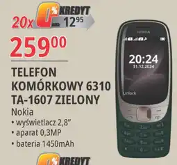 E.Leclerc Telefon komórkowy 6310 zielony Nokia oferta