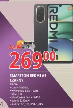 E.Leclerc Smartfon redmi a5 64 gb czarny Xiaomi oferta