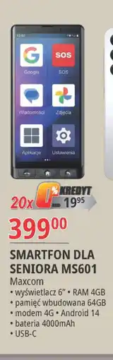 E.Leclerc Smartfon ms601 Maxcom oferta