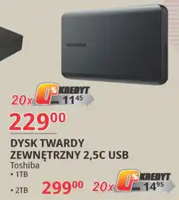 E.Leclerc Dysk zewnętrzny 2 tb Toshiba oferta
