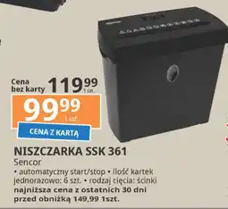 E.Leclerc Niszczarka ssk 361 Sencor oferta