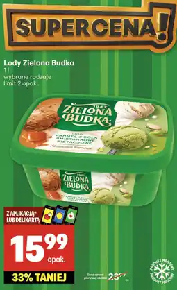 Delikatesy Centrum Lody Zielona Budka karmelowe, śmietankowe, pistacjowe oferta