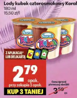 Delikatesy Centrum Lody kubek czterosmakowowy Koral oferta