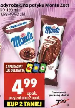 Delikatesy Centrum Lody rożek Monte Zott oferta