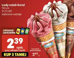 Delikatesy Centrum Lody rożek Koral oferta