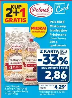 Kaufland POLMAK Makarony tradycyjne 4-jajeczne oferta