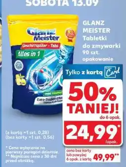 Kaufland GLANZ MEISTER Tabletki do zmywarki 90 szt. opakowanie oferta