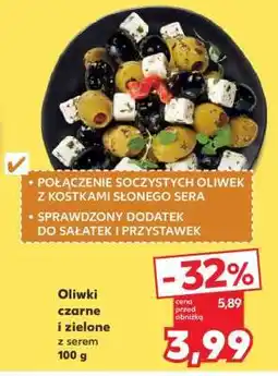 Kaufland Oliwki czarne i zielone z serem 100 g oferta
